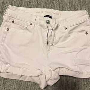 American Eagle White Denim Shorts 6